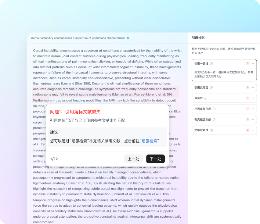 引用检测结果